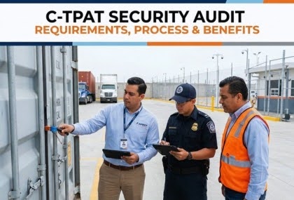 This image is about C-TPAT Security Audit Requirements, Process, and Benefits