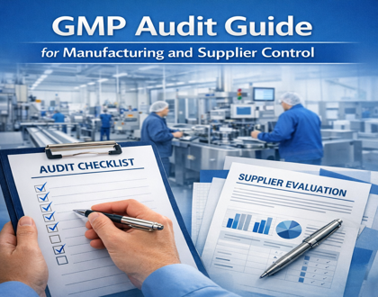GMP Audit Guide for Manufacturing and Supplier Control