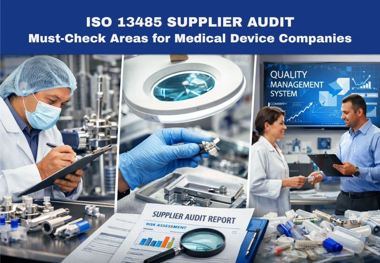 This image is about ISO 13485 Supplier Audit