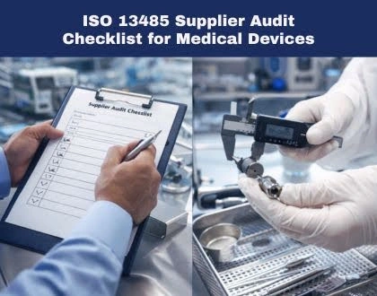 This image is about  ISO 13485 Supplier Audit