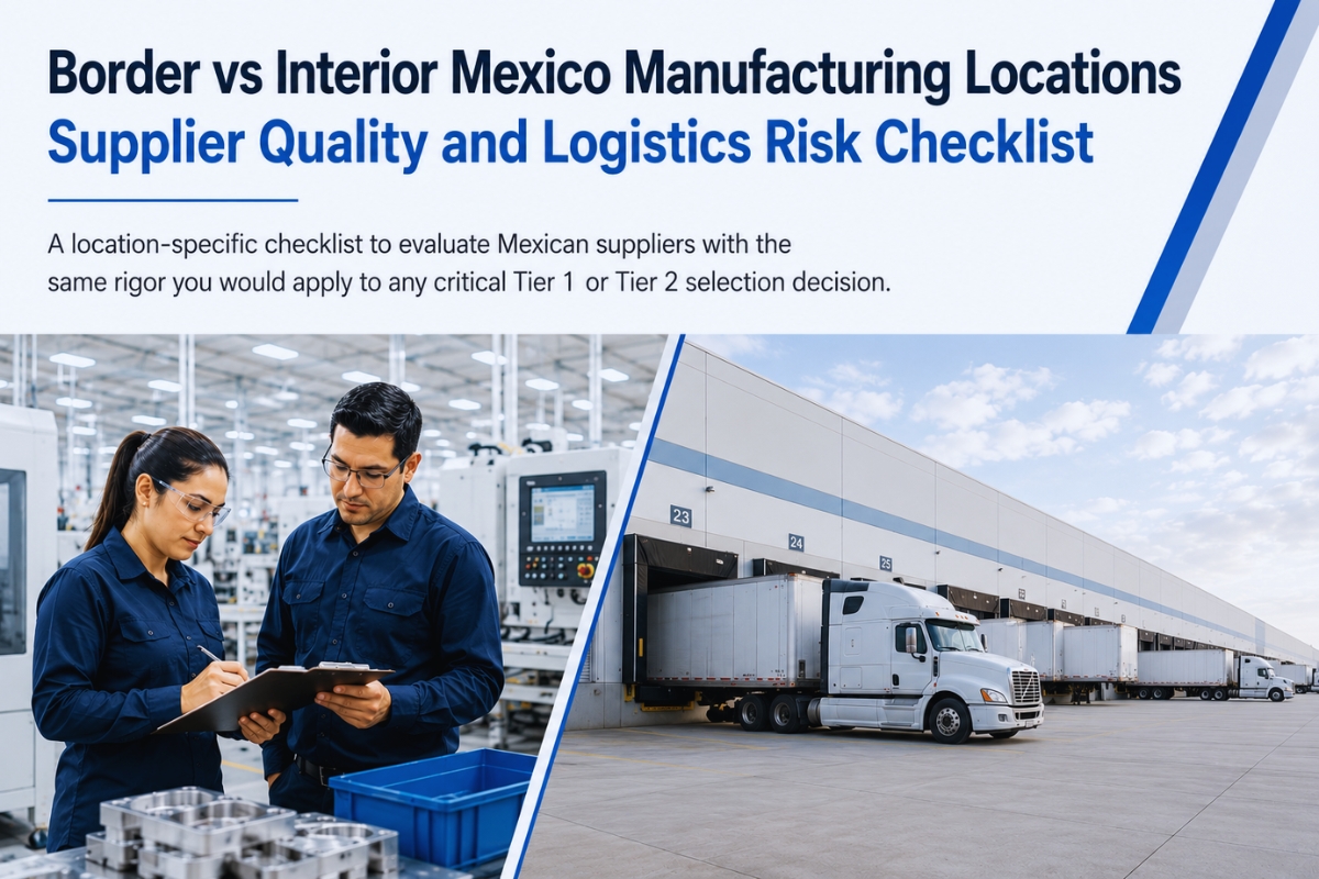 Border vs Interior Mexico Manufacturing Locations: Supplier Quality and Logistics Risk Checklist