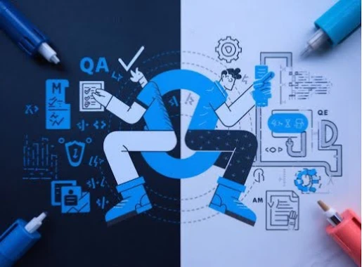 This image is about  QA vs QE