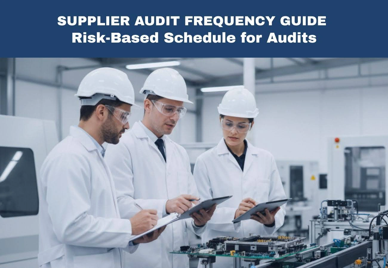 This image is about Supplier Audit Frequency Guide