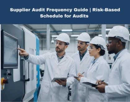 This image is about  Supplier Audit Frequency Guide