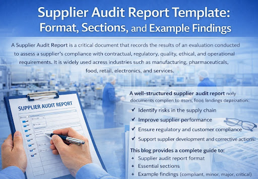 Supplier Audit Report Template | Format Sections and Example Findings